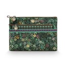 Pip Studio Cosmetic Bag Combi Tutti i Fiori Green 26x18x7.5cm/22x13x1cm