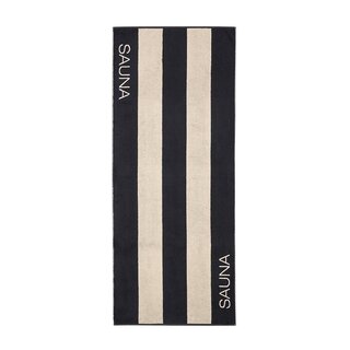 Cawö Saunahanddoek 6221 Natur Schwarz 80x200