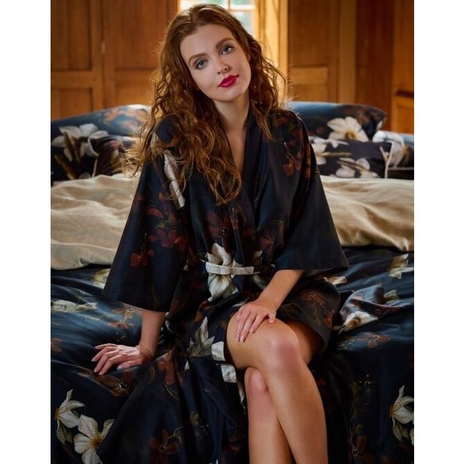 Essenza for Maurtitshuis  Jula Daffodils Reunited Kimono M Black