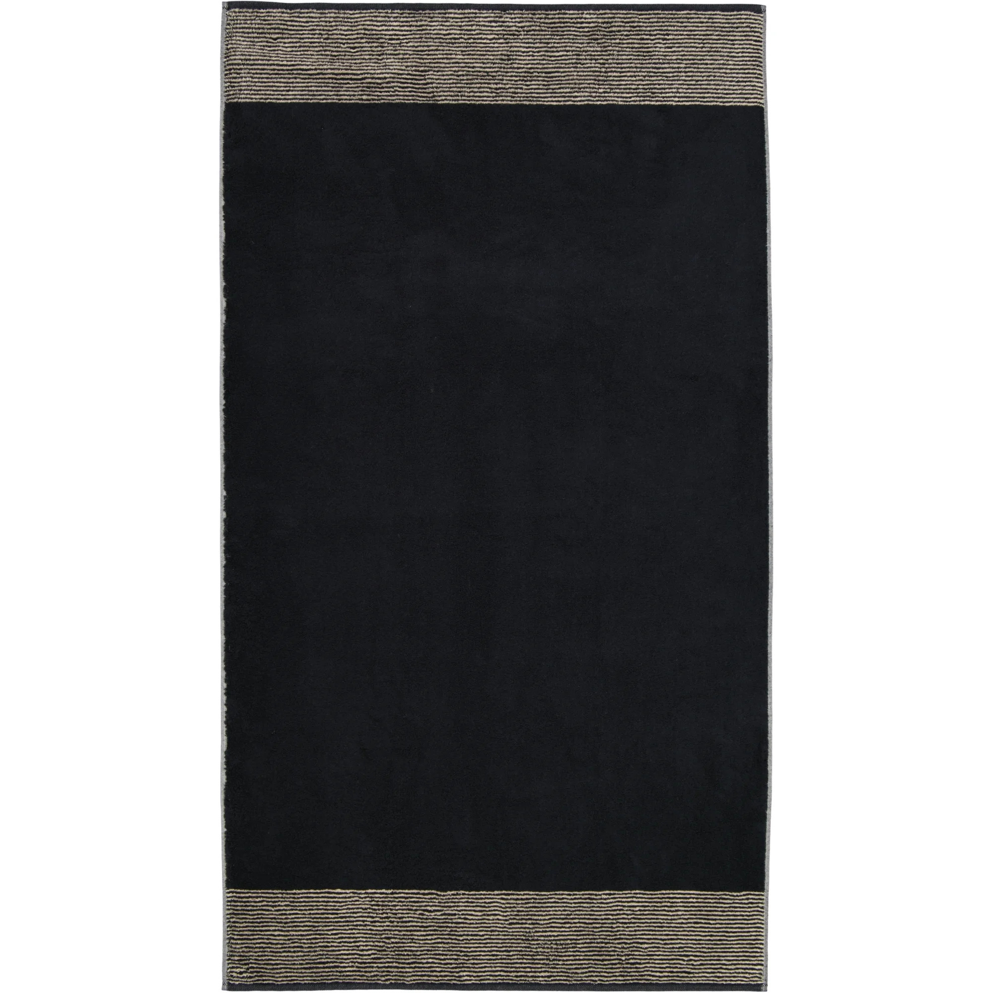 Cawö Cawö Two-Tone Handdoek schwarz 50/100