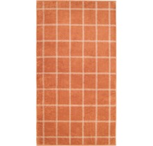Cawö Two-Tone Karo Handdoek kupfer 50/100