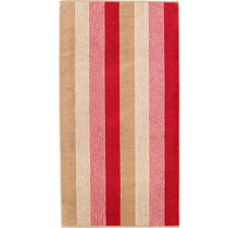 Cawö Coast  Handdoek rot/natur 50/100