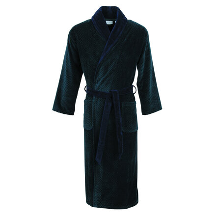 Carl Ross herenbadjas velours 612200 night blue/deep green 56/58