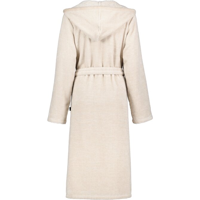 Cawö Badjas met capuchon en rits 6432   natur 44