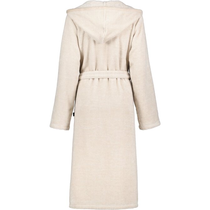 Cawö Badjas met capuchon en rits 6432   natur 46