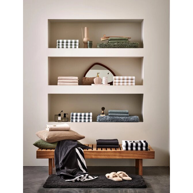 Vandyck Verona Stripes Washandje 16x22 off black Vandyck Verona Stripes Washandje 16x22 off black