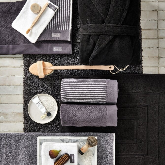 Vandyck Home Mouline Off Black Gastendoekje 30x50