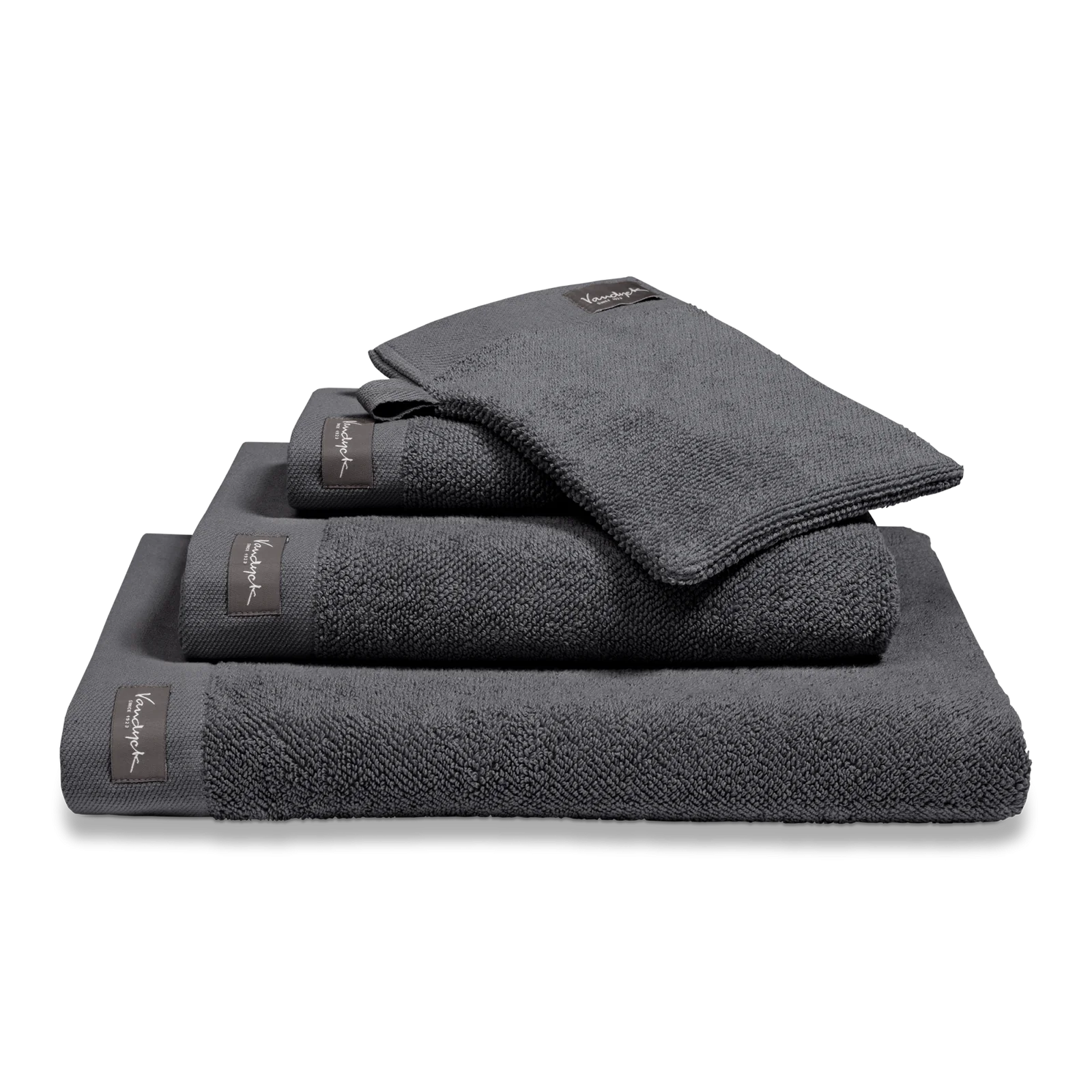 Vandyck Vandyck Home Uni Off Black Handdoek 60x110