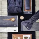 Vandyck Vandyck Home Uni Blue Ink Douchelaken 70x140