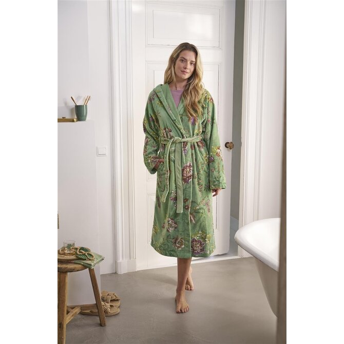 Pip Studio Secret Garden Bathrobe Green XXL