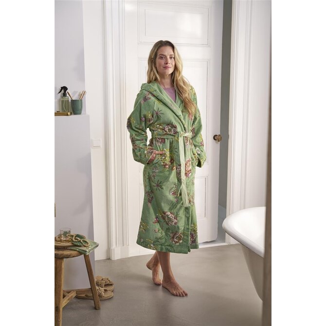 Pip Studio Secret Garden Bathrobe Green L