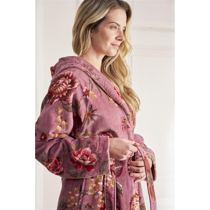 Pip Studio Secret Garden Bathrobe Mauve XS