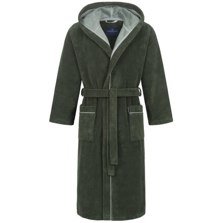 Morgenstern herenbadjas met capuchon Daniel groen Maat L