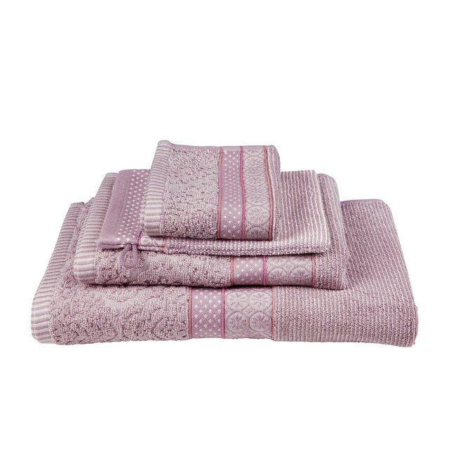 Pip Studio Soft Zellige handdoek Lila 55x100 cm