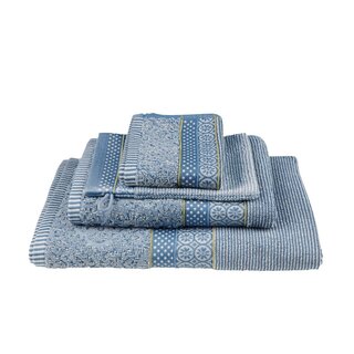 Pip Studio Soft Zellige douchelaken Blauw Grijs 70x140 cm
