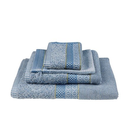 Pip Studio Soft Zellige douchelaken Blauw Grijs 70x140 cm