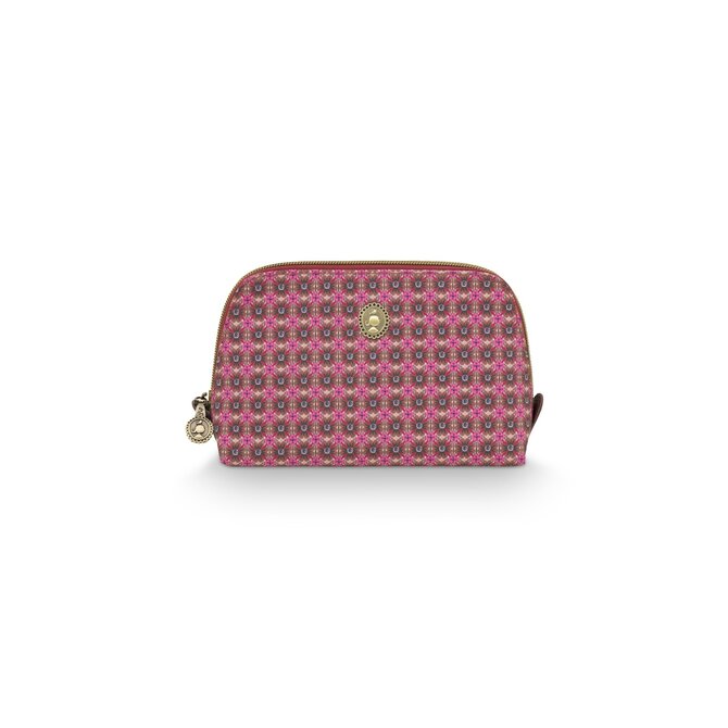 Pip Studio Coby Cosmetic Bag Triangle Small Clover Pink 19/15x12x6cm
