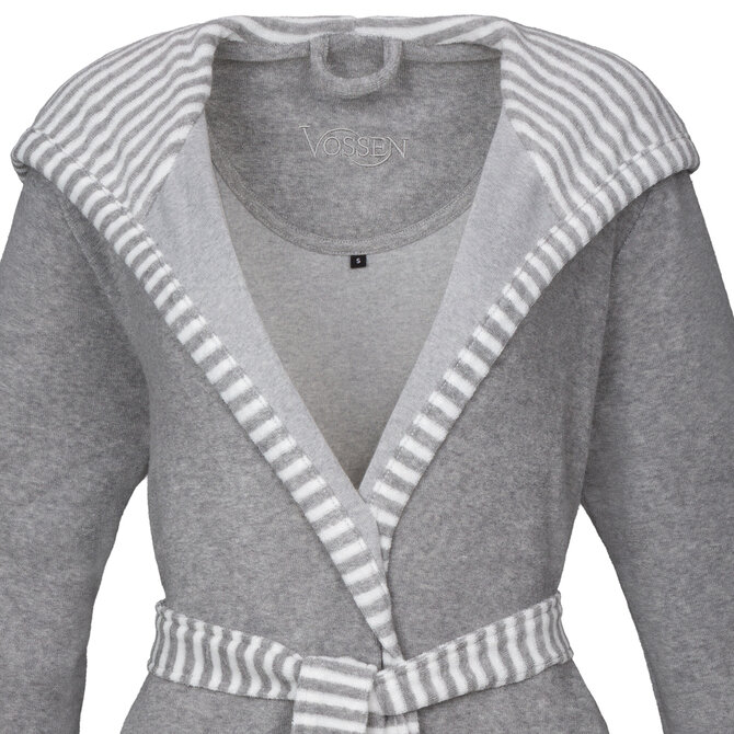 Vossen Badjas Juno grau meliert XL