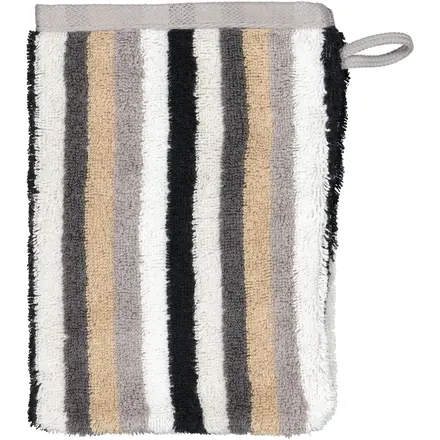 Cawo Shades Streifen Washandje 16x22 stein