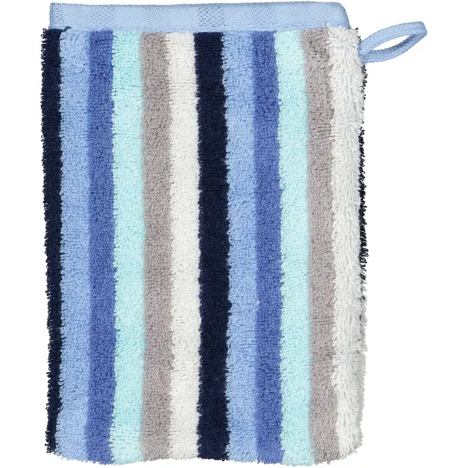 Cawo Shades Streifen Washandje 16x22 aqua