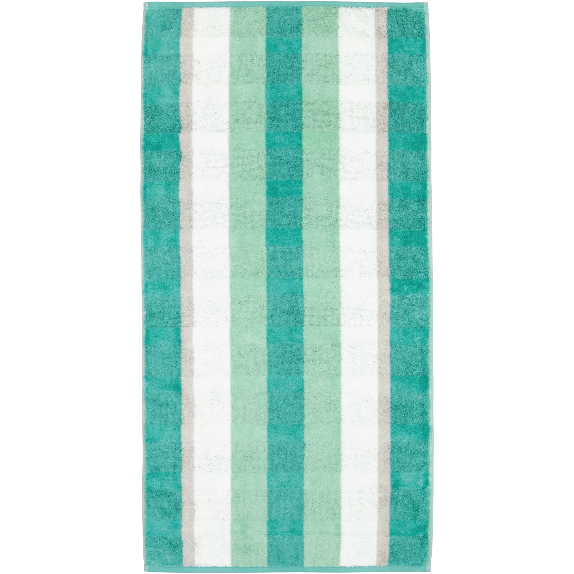 Cawö Cawo Noblesse Stripes Handdoek 50x100 smaragd