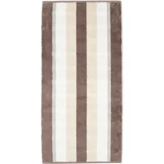 Cawo Noblesse Stripes  Handdoek 50x100 walnuss