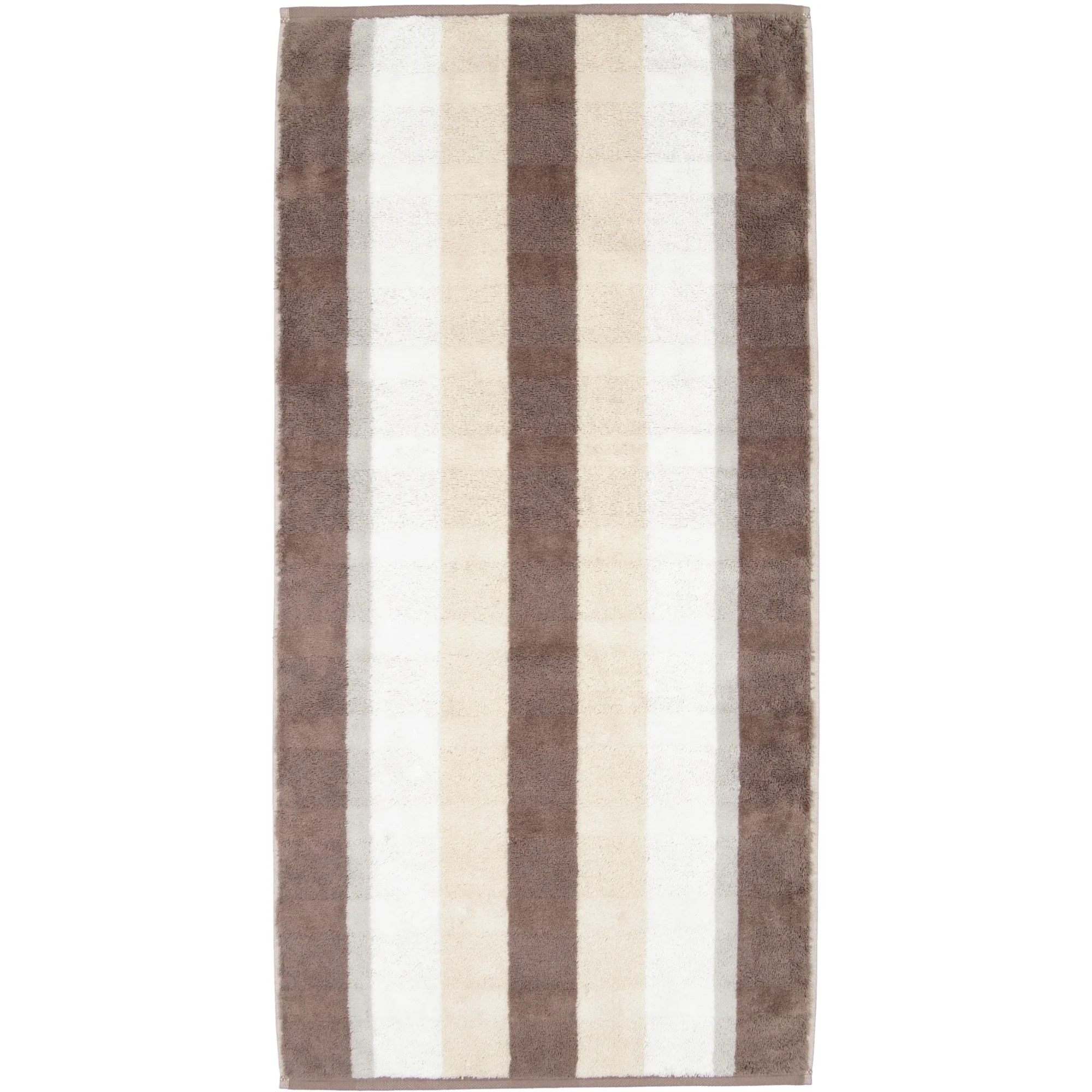 Cawö Cawo Noblesse Stripes Handdoek 50x100 walnuss