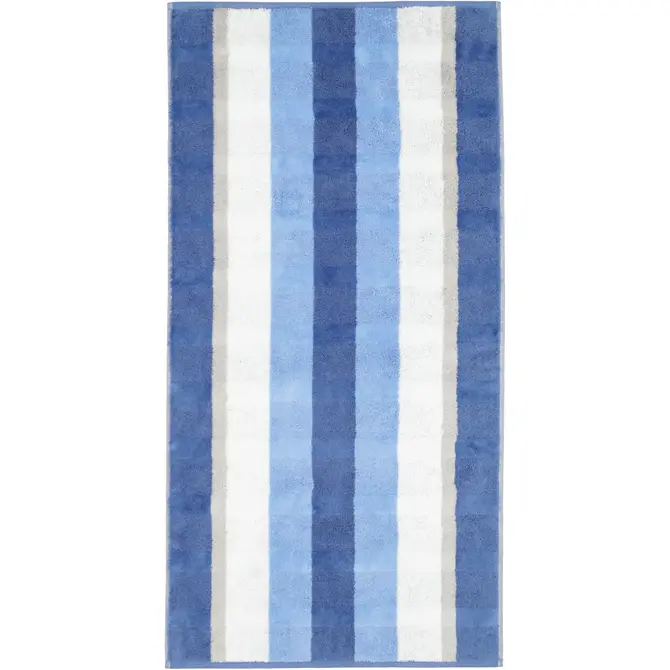 Cawo Noblesse Stripes  Gastendoekje 30x50 saphir