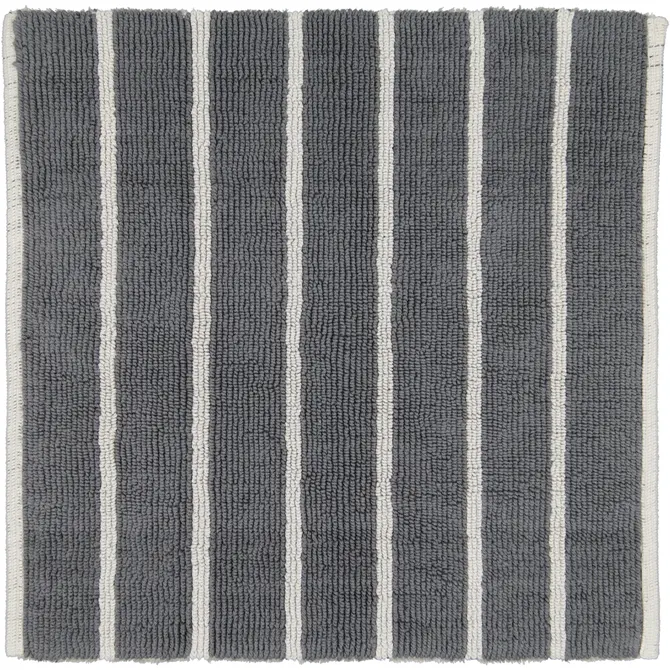 CAWÖ Home Keerbare  Badmat Balance Gestreept 1008 77 platin 60x60