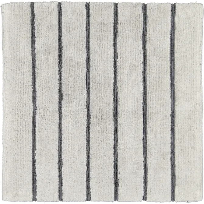 CAWÖ Home Keerbare  Badmat Balance Gestreept 1008 77 platin 60x60
