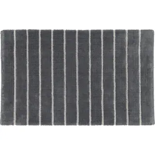 CAWÖ Home Keerbare  Badmat Balance Gestreept 1008 73 anthrazit 60x100