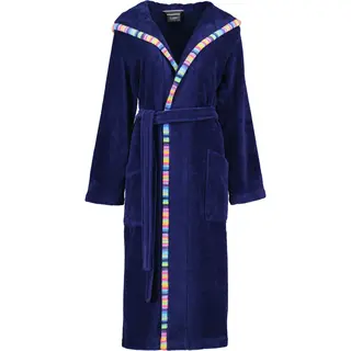 Cawo Dames Badjas met capuchon 840 11 marine Maat 50