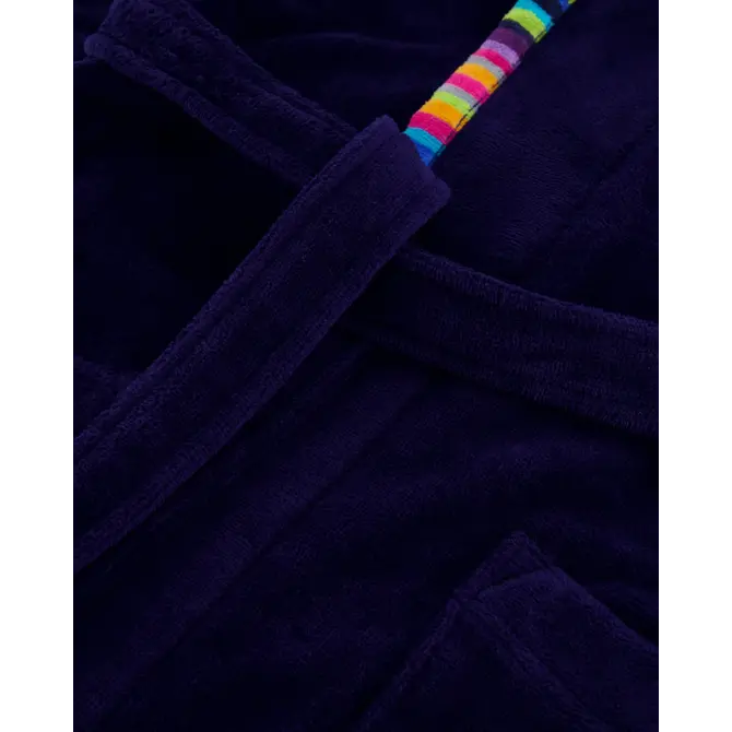 Cawo Dames Badjas met capuchon 840 11 marine Maat 48