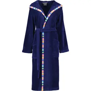 Cawo Dames Badjas met capuchon 840 11 marine Maat 44