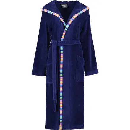 Cawo Dames Badjas met capuchon 840 11 marine Maat 40