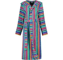 Cawo Dames Badjas met capuchon 7076 84 multicolor Maat 32/34