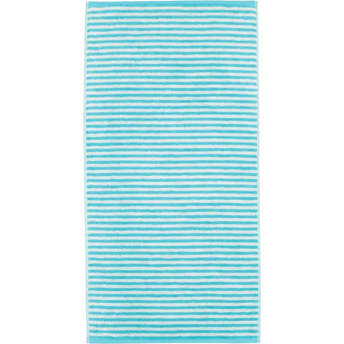 Cawo Campus Ringel Handdoek 50x100 türkis