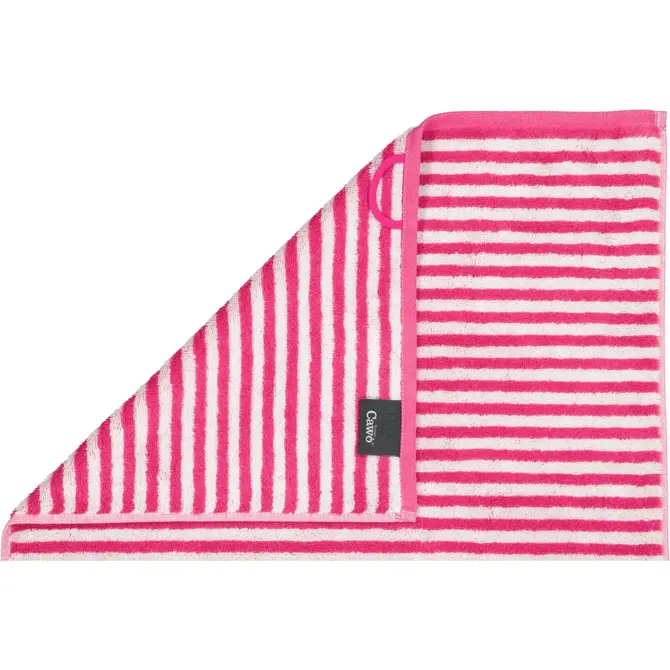 Cawo Campus Ringel Handdoek 50x100 pink