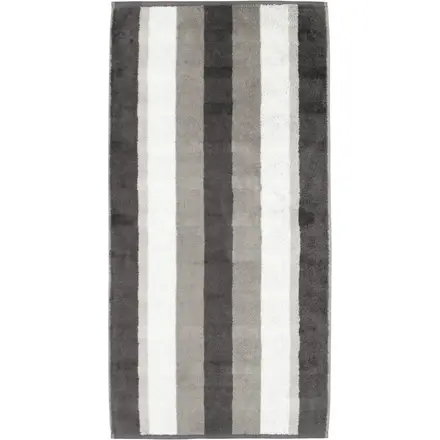 Cawo Noblesse Stripes  Gastendoekje 30x50 anthrazit
