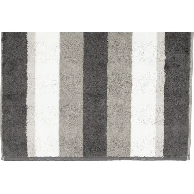 Cawo Noblesse Stripes  Gastendoekje 30x50 anthrazit