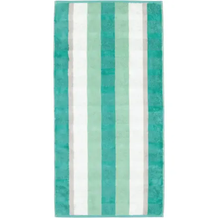 Cawo Noblesse Stripes  Gastendoekje 30x50 smaragd