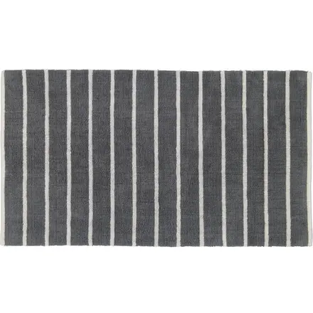CAWÖ Home Keerbare  Badmat Balance Gestreept 1008 77 platin 60x100