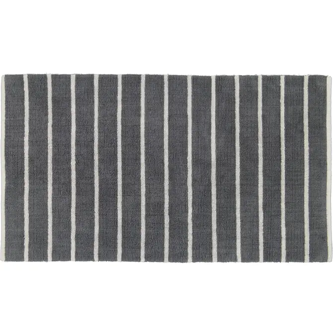 CAWÖ Home Keerbare  Badmat Balance Gestreept 1008 77 platin 60x100