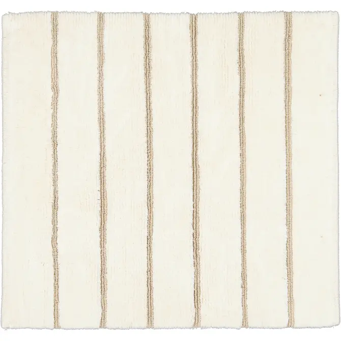CAWÖ Home Keerbare  Badmat Balance Gestreept 1008 33 natur 60x60