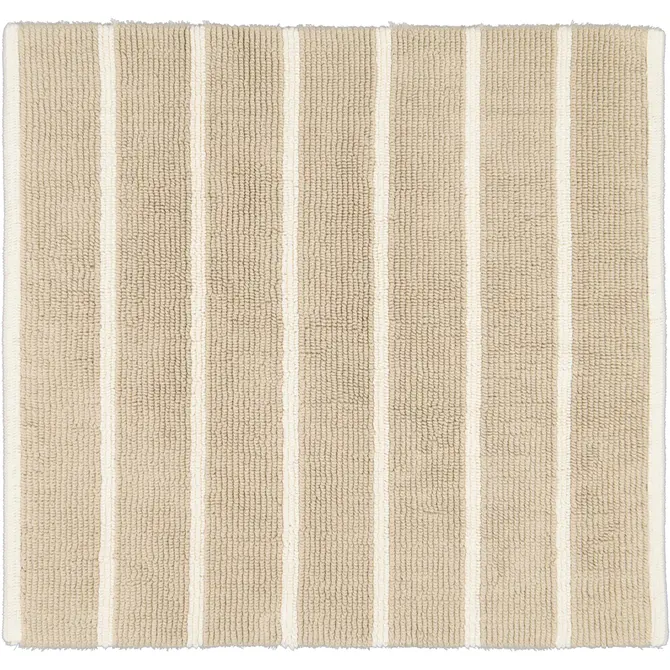CAWÖ Home Keerbare  Badmat Balance Gestreept 1008 33 natur 60x60