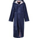 Cawö Cawö Badjas met capuchon 830 Doubleface  marine 44/46