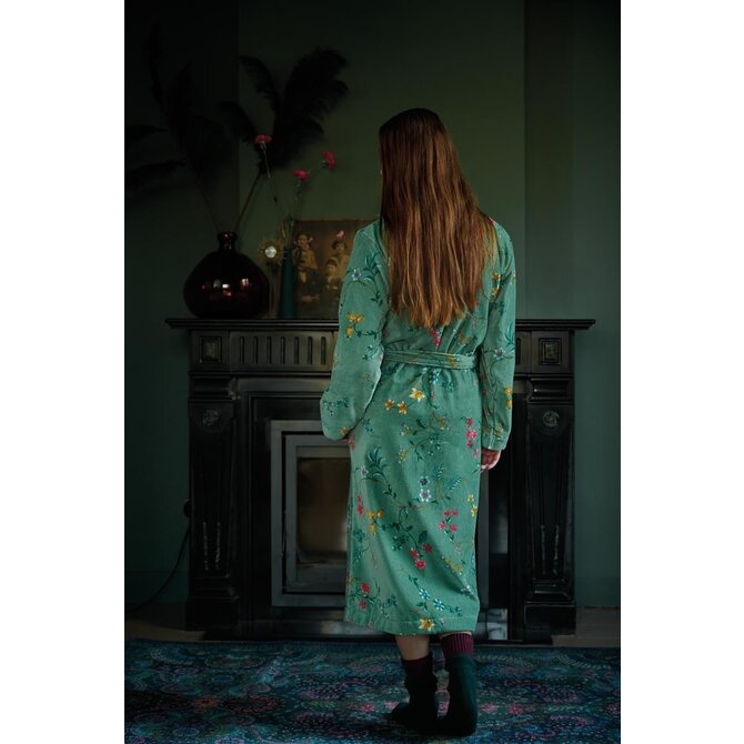 Pip Studio Les Fleurs Badjas - Groen XXL Pip Studio Les Fleurs Badjas - Groen XXL