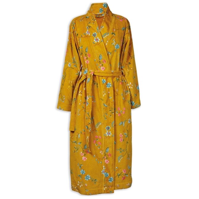 Pip Studio Les Fleurs Bathrobe Yellow XS