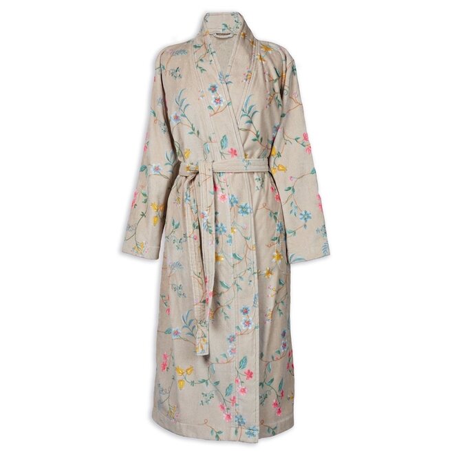 Pip Studio Les Fleurs Bathrobe Khaki L