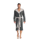 Vossen Vossen Badjas Poppy flanell/light grey  M